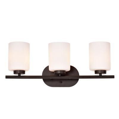 3 Light Opal Glass Bathroom Light Fixtures in Orb