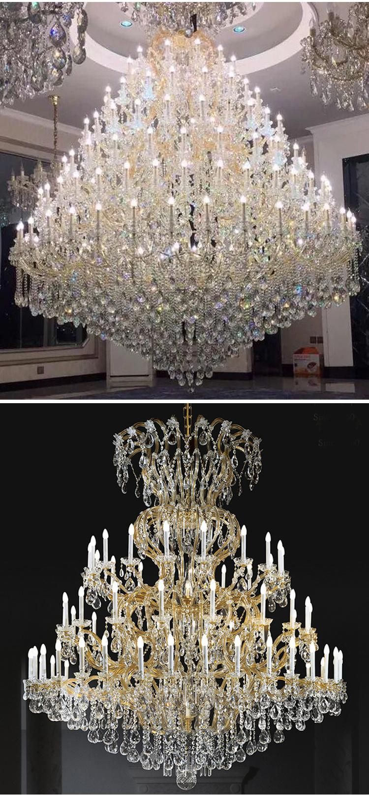 Nordic Style Decoration Luxury Hotel Lobby Custom Large Project Crystal K9 LED Chandelier Light
