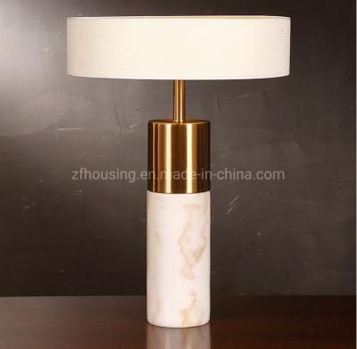 Fashion Hotel Projects White and Black Marble Table Lamp LED Table Lighting Zf-Cl-007