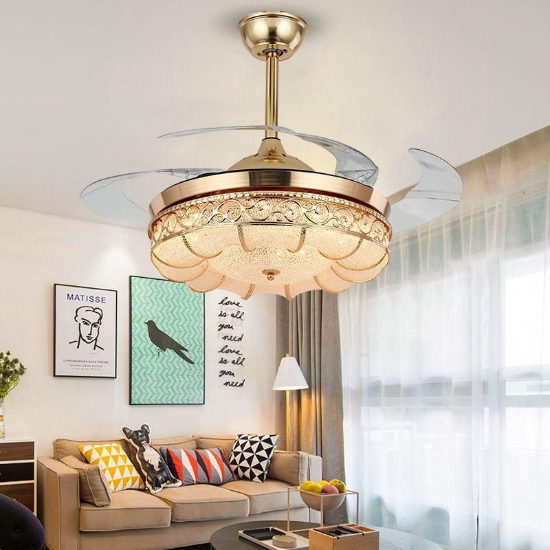 Modern Lamp for USA Market Fan Light Control Dimmer Switch LED Ceiling Fan Chandelier Light