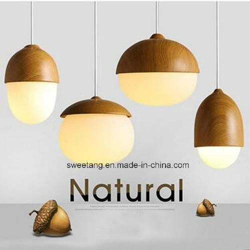 Indecoration Modern Pendant Lamp Wood Color for Coffee Bar