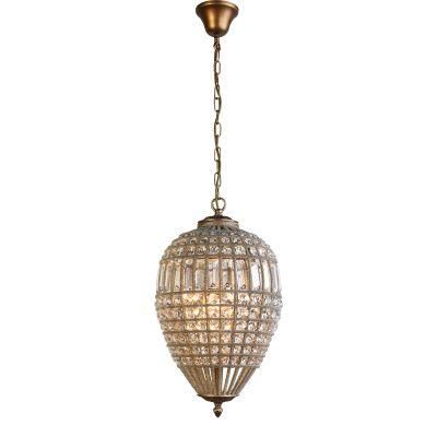 Modern American Living Room Decoration K9 Clear Crystal Pendant Lamp