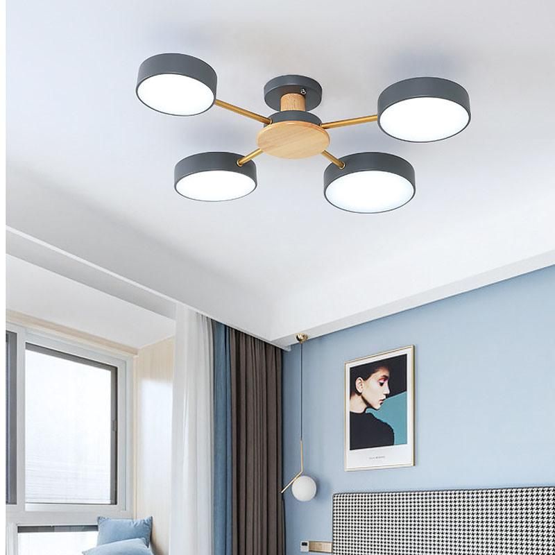 Bedroom Living Room Ceiling Chandelier Bedroom Nordic Wooden Ceiling Light (WH-WA-18)