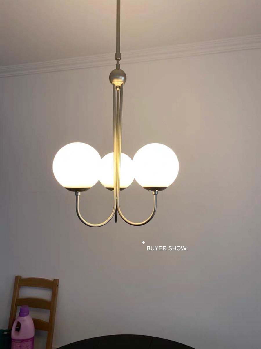 Nordic Glass Balls Pendant Lamp Metal Pipe Design Gold Light Fixtures Dining Room Lights Kitchen Pendant Lamp (WH-AP-171)