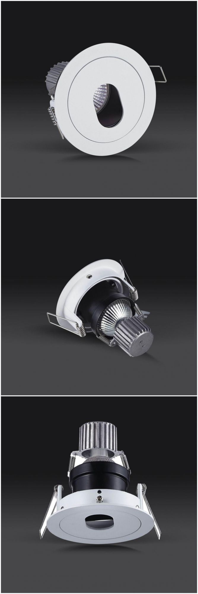 Cast Aluminum Gu5.3 MR16 Oval Pin Hole Recessed LED Downlight