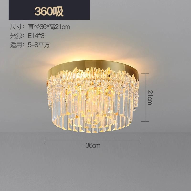 Stainless Steel Gold Lighting Modern Polished Round LED Flush Mount Ceiling Light Fixture (WH-CA-89)