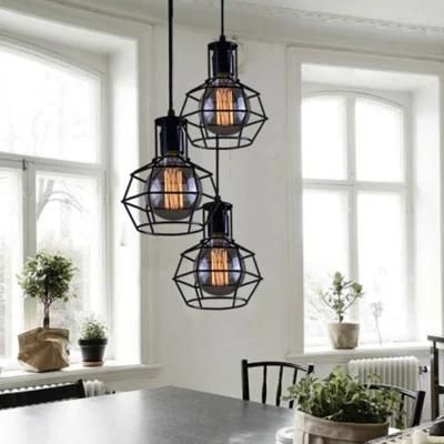 Iron Small Iron Cage Industrial Chandelier American Country Bar Retro Living Room Cafe Chandelier