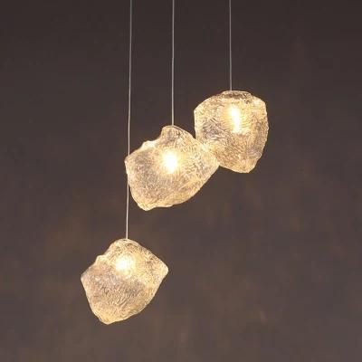 Modern LED Pendant Lamp Living Dining Room Bedroom Decoration Glass Stone Pendant Light (WH-GP-80)