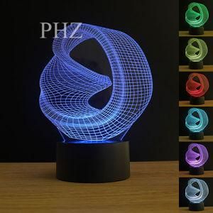 Nl24 3D Optical Acrylic LED Light with 7 Colors Chaning