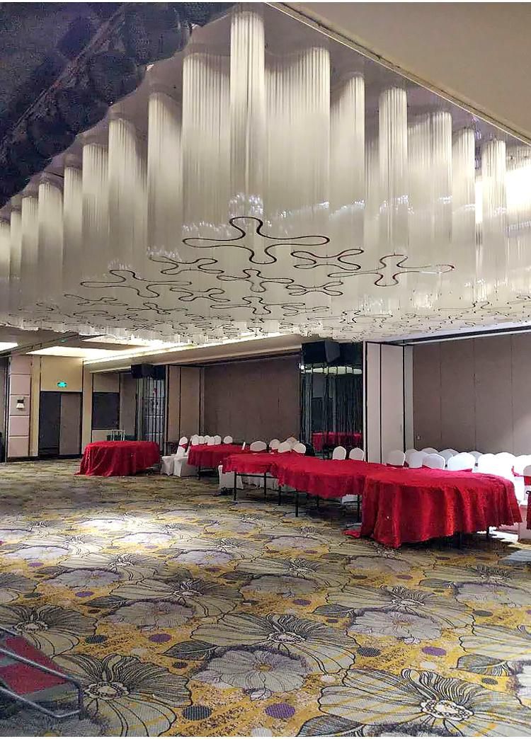 White Flower Shape Luxury Modern Stair Hotel Banquet Hall Huge Project Custom Chandelier Lamp