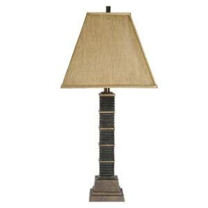 Simple Modern Hotel Table Lamp with Metal Pillar