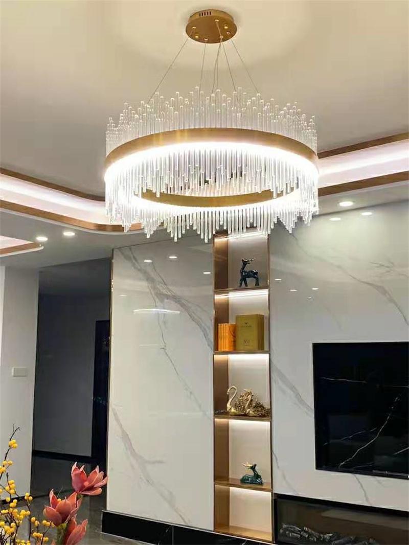 Custom Made Decorative Project Crystal LED Pendant Lighting