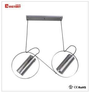 Contemporary Indoor Simple Chrome Metal Pendant Lamp