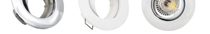 Chrome GU10 MR16 Round Tilt Recessed LED Downlight Frame Lighting Fixture (LT1202)