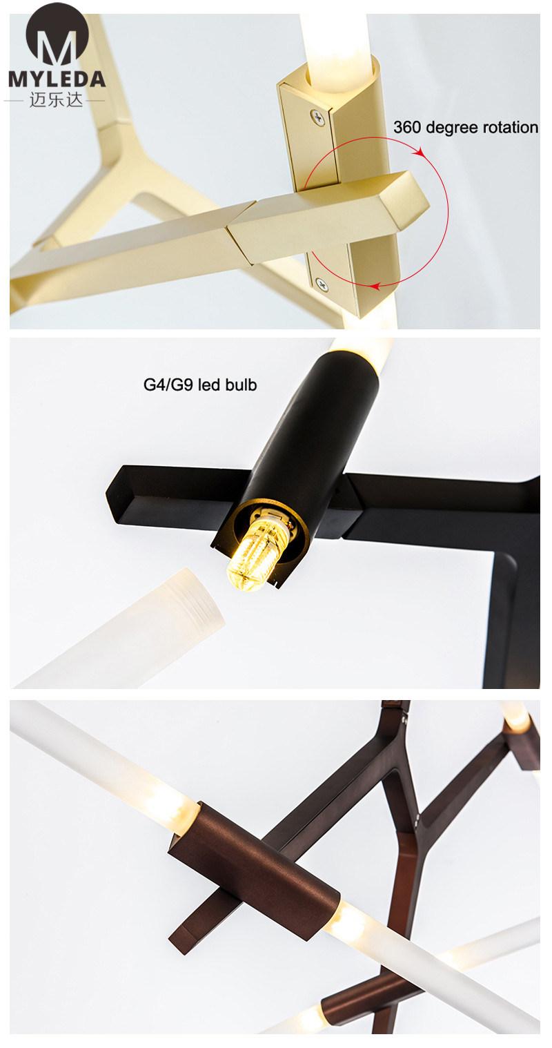 Villa Project Decoration Stainless Steel Ceiling LED Chandelier Light
