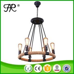 Industrial Pendant Lighting Chandelier Hemp Rope Light