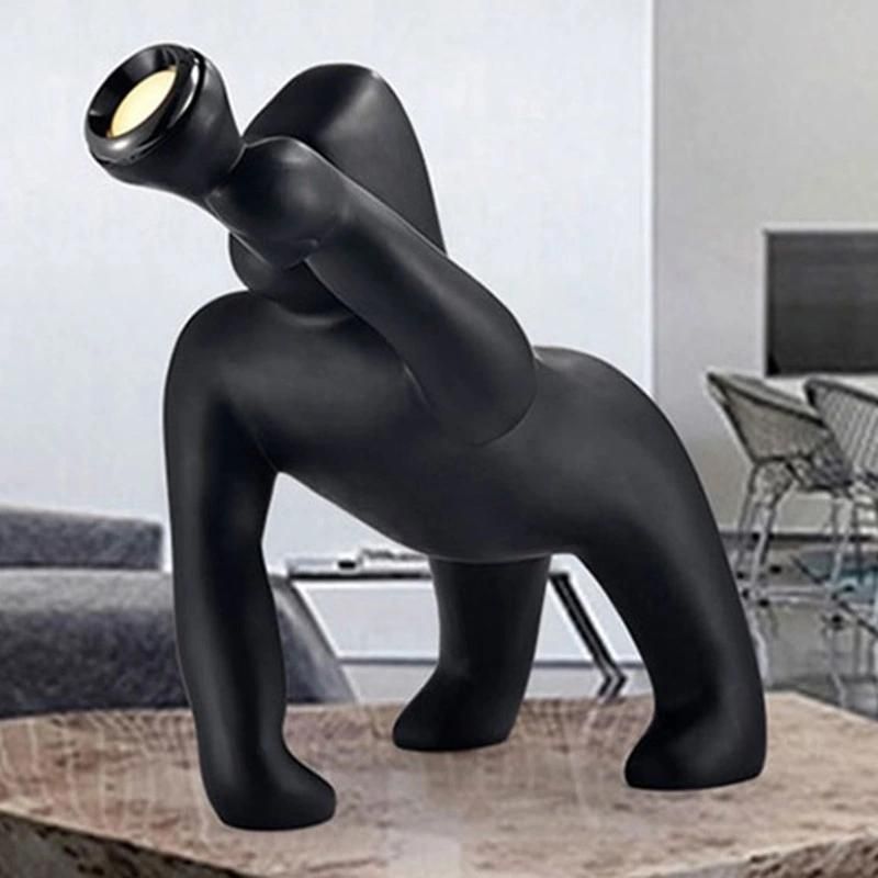Black Animal LED Floor Lamp Standing Modern Style Simple Stand up Lamp (WH-VFL-18)