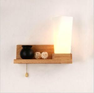 Modern Good Quality Glass Wall Lighting with Wood (ST076)