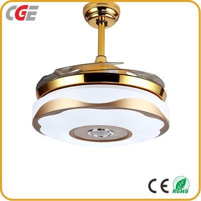 36/42/52 Inch Ceiling Fan with LED Lamp Bluetooth Fan Lamp