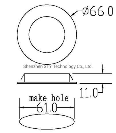 Round DC Powered LED Cabinet/Furniture/Wardrobe Down Light