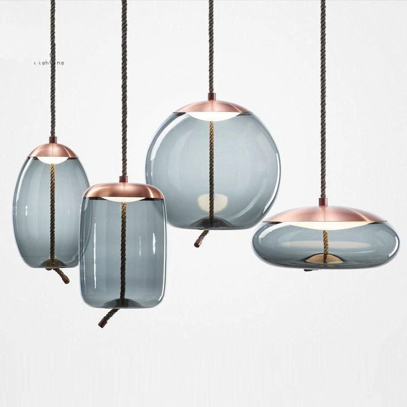 Scandinavian Glass Pendant Lights Bedside Nordic Industrial Luminaria Deco Knot Pendant Lights (WH-AP-281)