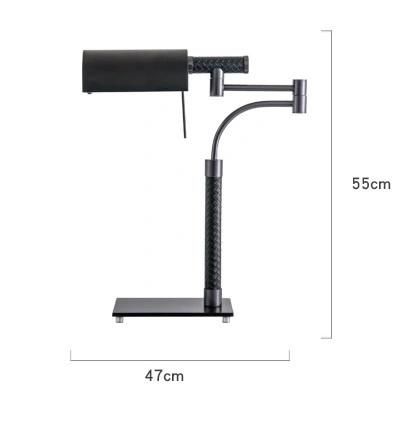 American Industrial Style Simple Creative Leather Desk Lamp Designer Style Study Bedroom Bedside Lamp Exhibition Hall Decorative Lamp