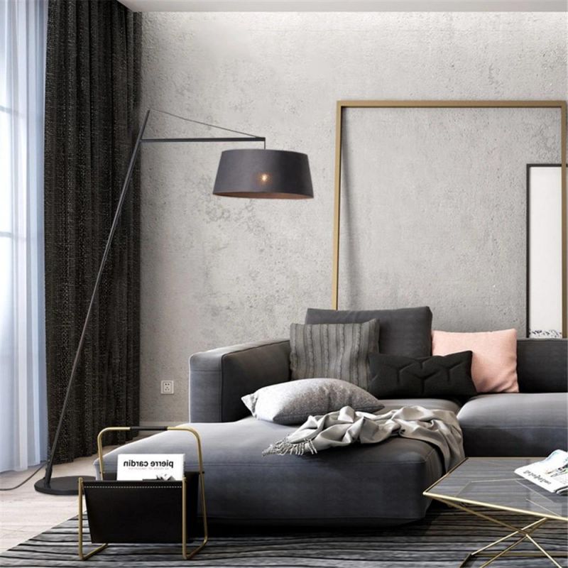 Modern Hotel Bedroom Metal Base Adjustable Reading LED Floor Lamps
