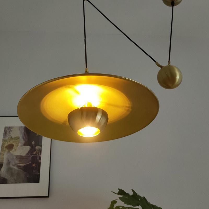 Metal Retro Style Golden Pendant Lamp Chandelier Bedroom Lamp Bedside Lamp