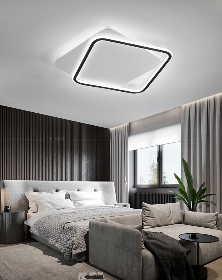 New Modern Minimalist Golden Square Surface LED Ceiling Lamp Modern Entry Light