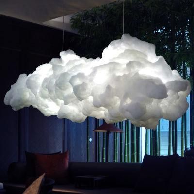 Romantic Creative White Floating Clouds Shape Chandeliers Ceiling Decor Lamp for Home Children Room Wedding LED Pendant Lamp