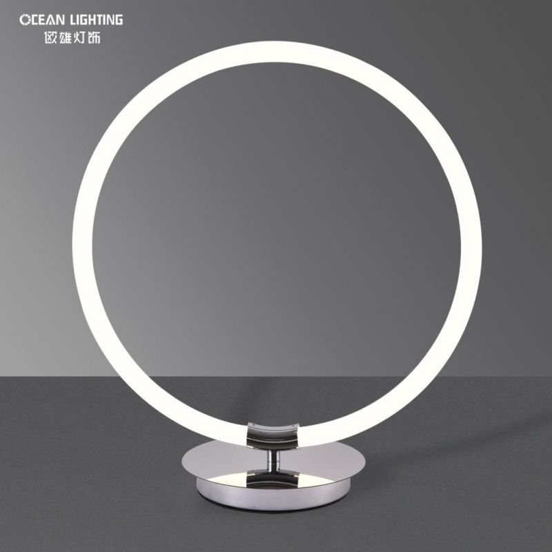 Ocean Lighting Contemporary Simple Round LED Decorative Table Lamp for Living Room Bedroom