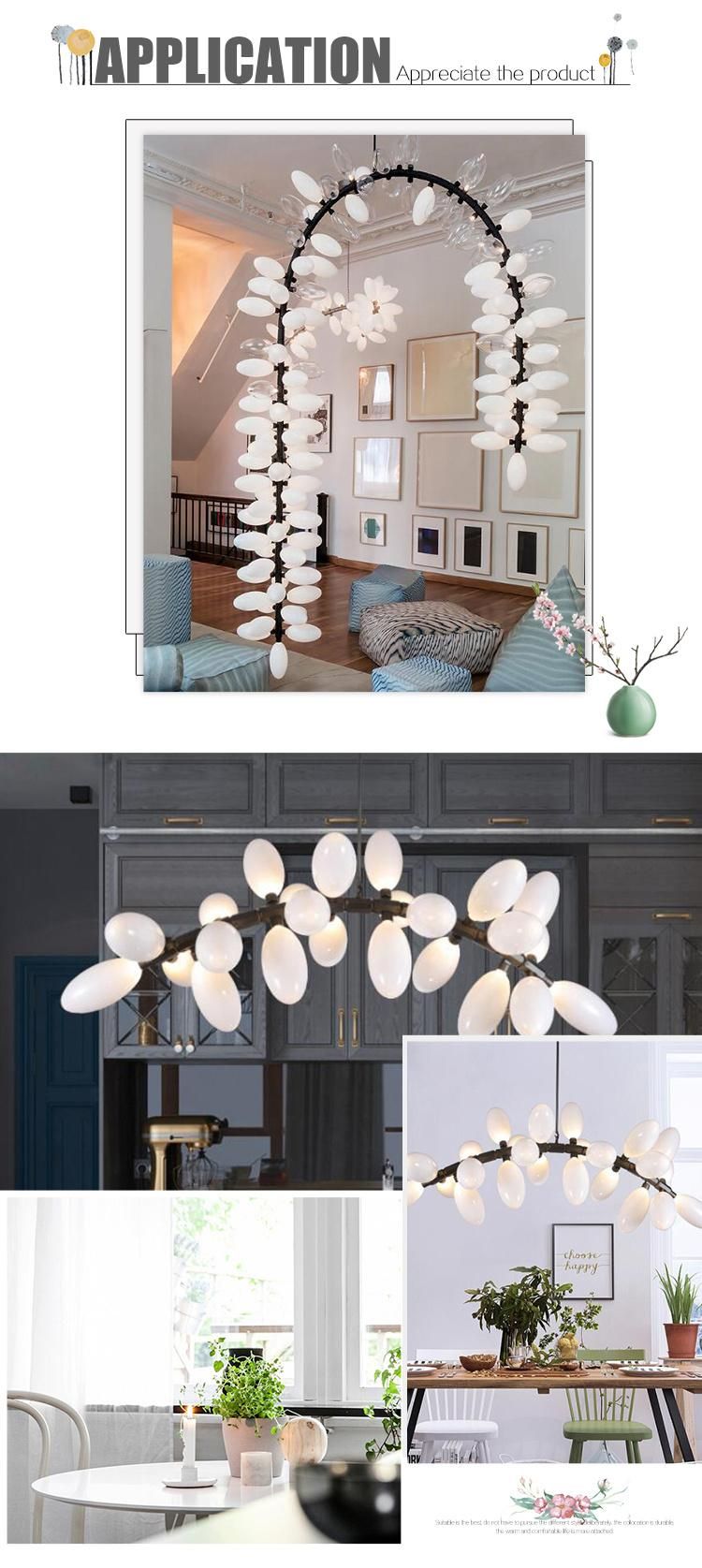 Post Modern Latest Project Grape Shape Crystal Chandelier