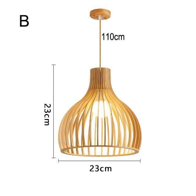 Modern Hand Made Retro Wooden Pendant Lights Japan Style Tea Room Secto Octo 4241 Pendant Lamp Droplight (WH-WP-41)