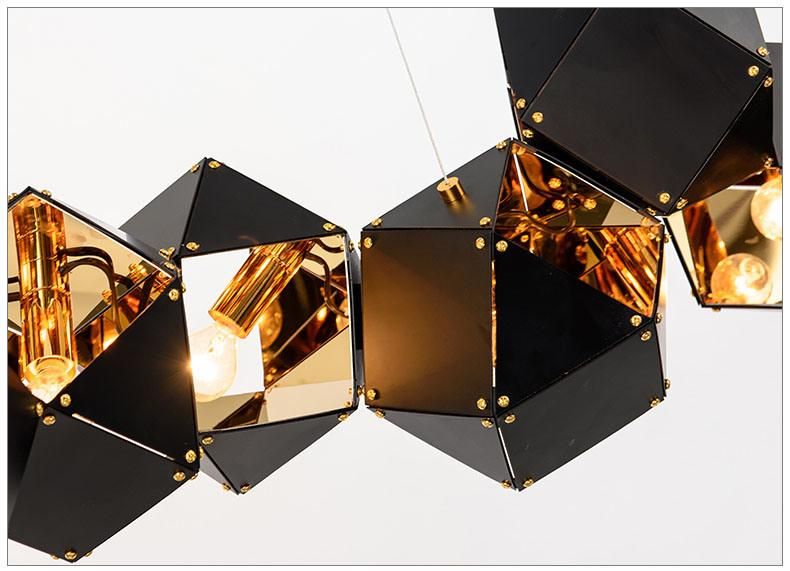 Decorative DIY Pendant Light with Black and Gold