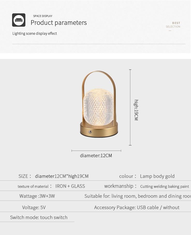 Newest High Quality Lamp Holder with White Light Desk Lamp LED Flexible Stylish Table Lamp Bedroom Night Light