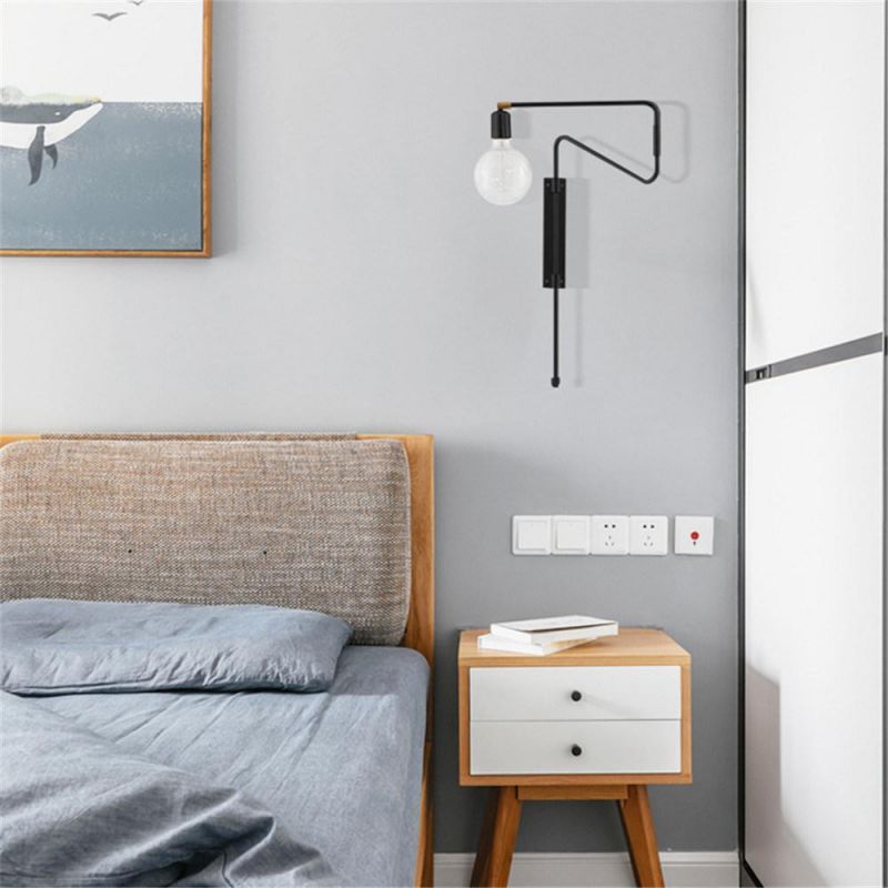 Modern LED Wall Lamps Angle Adjustable Bedroom Bedside Wall Light Fixtures