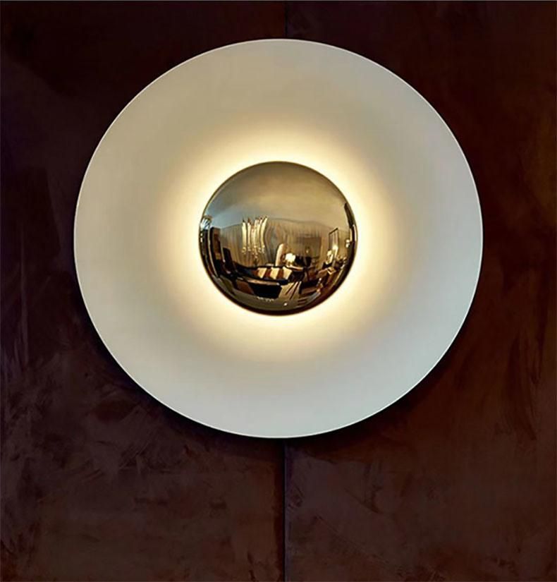 Bedroom Decorative Wall Lamp Design Post Modern Fiying Saucer Wall Light for Livingroon