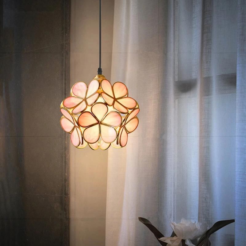 Nordic Luxury Pendant Light Warm Bedroom Pink Lamp Entrance Hallway Lamp Children′ S Room Glass Pendant Lights (WH-AP-163)