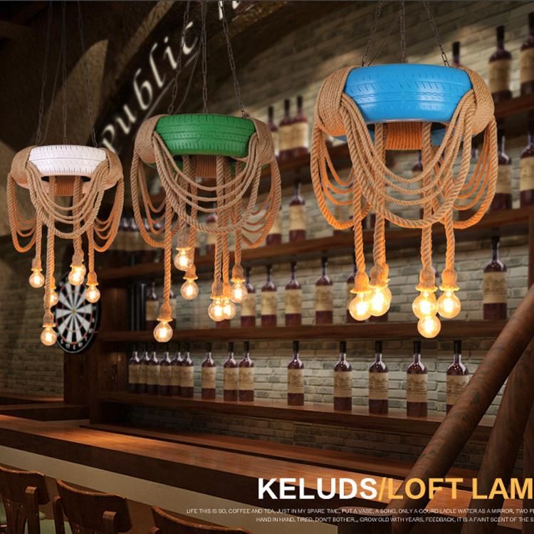 Loft Designer Tyre Pendant Lamp for Bar Coffee Shop Restaurant Lighting (WH-VP-38)