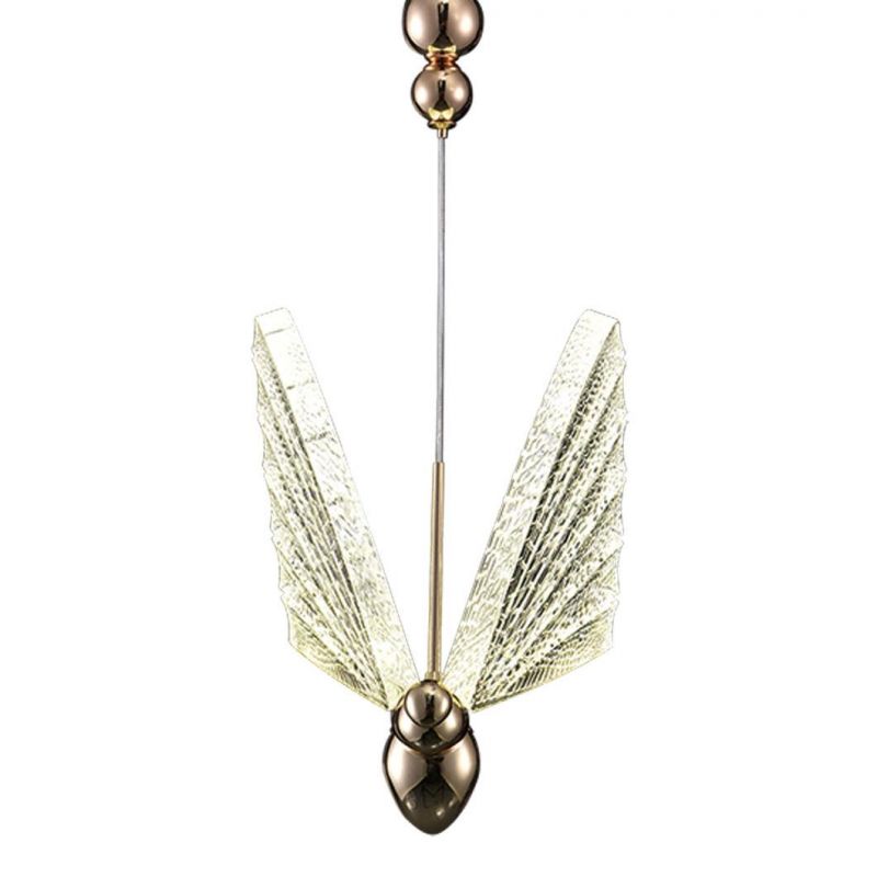 Butterfly Warm Lighting 3000K Metal Crystal 16*3W Chandelier
