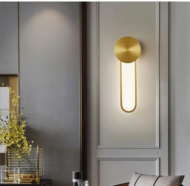 Modern Wall Lamp Lights for Bedroom Bedside Corridor Aisle Copper Wall Lamp (WH-OR-46)