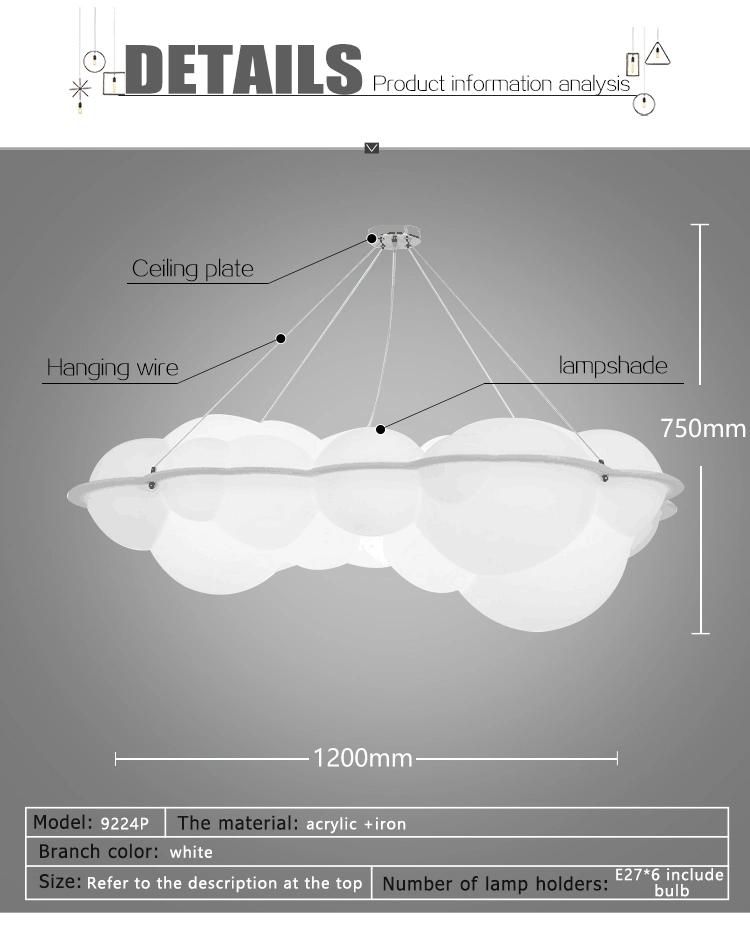 Dlss Lighting Acrylic Deep Cloud Chandelier
