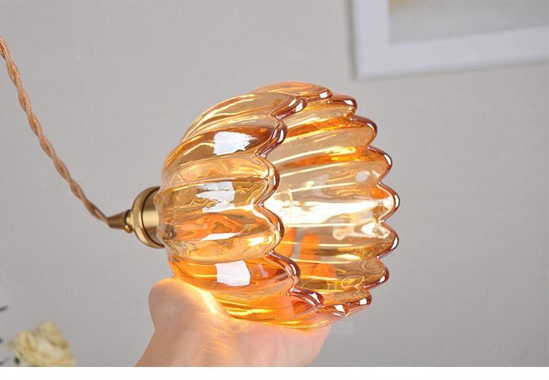 Modern Glass Pendant Light Clear Flower Pendant Lamp Living Dining Room Hanging Lamp (WH-GP-99)
