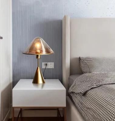 New Chinese Light Luxury Lamp Light Luxury Iron Designer Model House Bedroom American Simple Retro Lamp