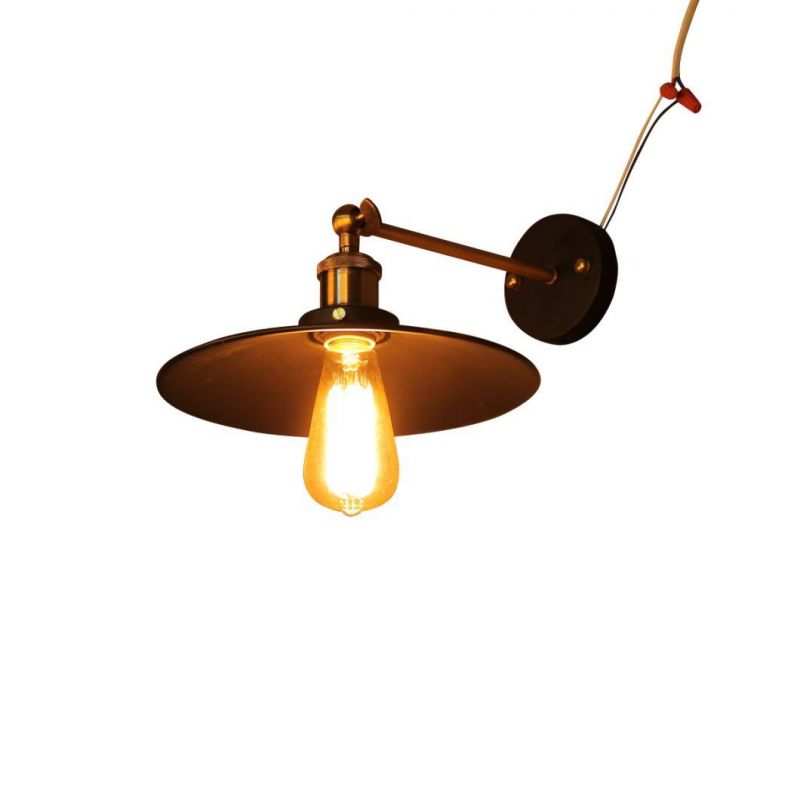 Antique Industrial Edison Bulb Adjustable Iron Wall Lamp