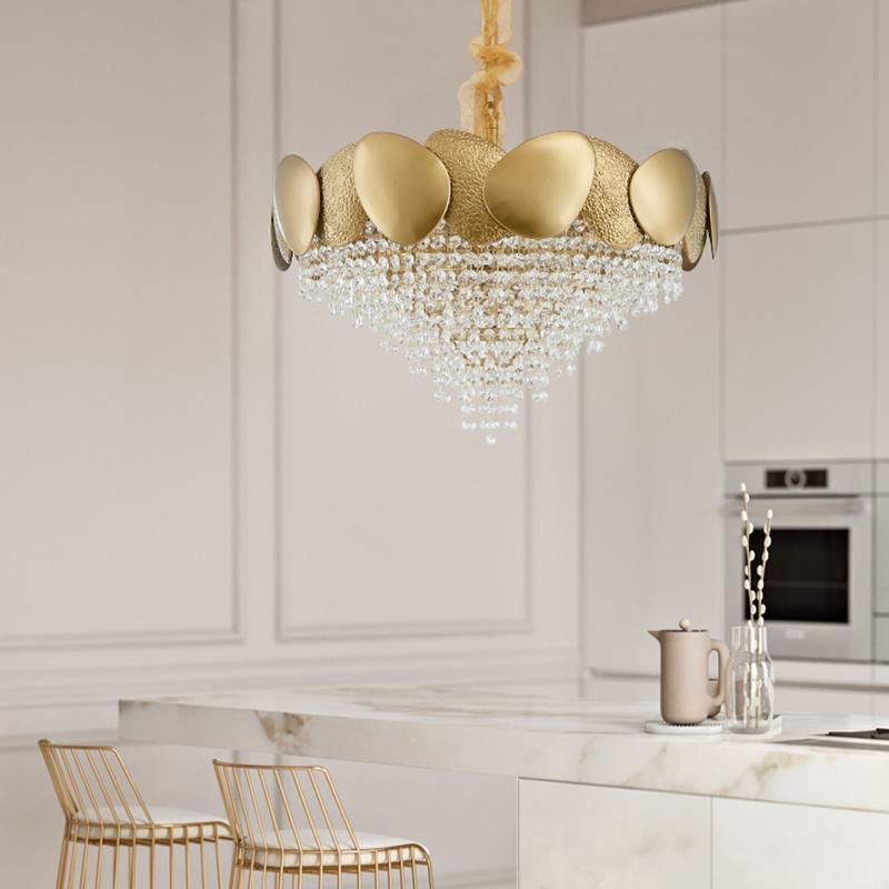 High-Grade Vintage Style Crystal Chandelier restaurant Bedroom Pendant Lamp