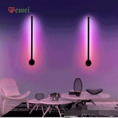 Remote Control Slender RGB Wall Lamp Living Room Hotel Aisle Background Wall