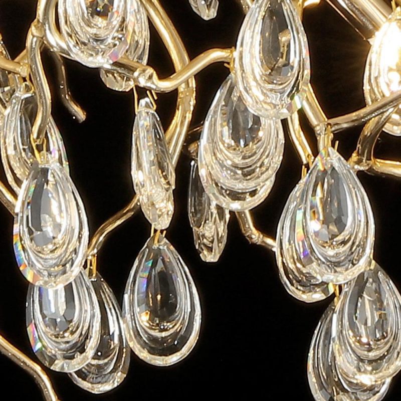 2022 Hot Sale Aluminum Branches Crystal Drops Ceiling Lights Chandelier