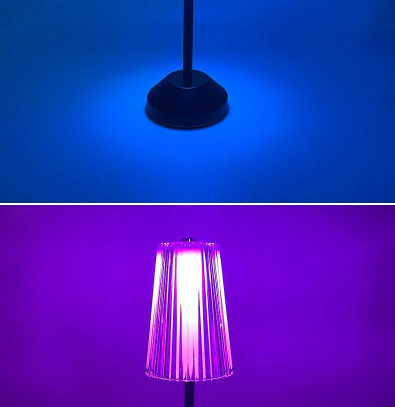 USB Rechargeable Small Night Light Bedroom Creative Umbrella Atmosphere Light Acrylic RGB Simple Gift Small Table Lamp