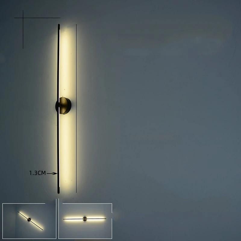 Nordic Simple Geometric Line Strip LED Wall Lamp Living Room Home Deco Designer Mirror Headlight Hotel Aisle Corridor Wall Light